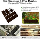 Raised Garden Bed - 2x4 ft Planter Box - Brown HDPE - No Tools Needed - DIY Kit for Urban Gardening, Flowers, Herbs & Vegetables - Made in The USA by GreenHaven Gardens