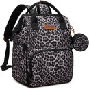 Wrangler Leopard Print Backpack Multifunction Baby Travel Bag with Changing Pad, Stroller Straps and Pacifier Case WG2204-91103LP-BK by TinyTreasures Baby Boutique