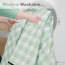 Picnic Blanket, 80''x80'' Waterproof Outdoor Blankets, Picnic Mat Washable for Beach, Picnic Blankets for Camping on Grass with Shoulder Strap - Green & White by TinyTreasures Baby Boutique
