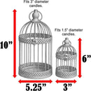 VELA LANTERNS Birdcage Decor Candle Holder Lantern Decorative Wedding Table Centerpiece Decorations, 10" and 6" Tall, Gold, Set of 2 by CozyNest Decor