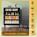 WLIVE 4 Drawer Dresser for Bedroom, Tall Wood Dresser, Modern Black Dressers with Sturdy Metal Handle, Small Chest of Drawers for Living Room, Hallway by CozyNest Decor