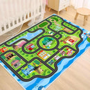 Car Rug,Kids Play Rug with Roads,Playroom Toy Car Rug, Car Track Rug City Map for Bedroom Classroom - (110X78.7 Inches) by TinyTreasures Baby Boutique