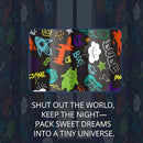 Kids Teen Graffiti Space Blackout Curtains - 100% Blackout, Thermal Insulated, Noise Reducing, Perfect for Kids Room and Nursery, 2 Panels (Graffiti Space Vibes, W52×L84) by TinyTreasures Baby Boutique