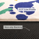 STARUIA Handprints and Footprints Large Kids Rug 5'x7', Washable Colorful Area Rug for Nursery Room, Non-Slip Play Mat Ultra Soft Indoor Carpet for Bedroom Playroom Classroom by CozyNest Decor