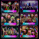 148 PCS Glow in the Dark Party Supplies, 16PCS Foam Glow Sticks, 16PCS LED Glasses,100PCS Glow Sticks Bracelets and 16Pcs LED Hair Clips Fiber Optic for Glow Party, Wedding, Halloween Party by TinyTreasures Baby Boutique