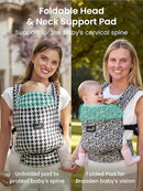 GROWNSY Baby Carrier Newborns to Toddlers, Ergonomic Baby Toddler Carrier Wraps with Head Support, Easy to Wear, Infant Carrier Baby Gift, Travel and Hiking Friendly, 7 to 44 lb (Gray-Leopard) by TinyTreasures Baby Boutique