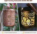 Kaixoxin 2 Pack Solar Garden Decor Metal Lantern Sunflower Table Lamp Bronze Outdoor Dercoration Great Gift for Women Mon Grandma Hanging Lights for Patio Courtyard Garden by GreenHaven Gardens