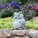 Solar Owl Garden Statues Outdoor Decor Resin Owl Figurine with Solar Light for Patio,Balcony,Yard,Lawn Ornament,Perfect Garden Gift by GreenHaven Gardens