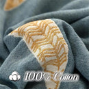 MSGKV Boho Throw Blanket 100% Cotton Woven Blanket for Couch Sofa Bed Double Sided Knit Throw Reversible Summer Blanket 80''Wx 90''L by CozyNest Decor