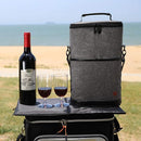 ALLCAMP 2 Bottle Wine Tote Carrier - Insulated Portable Padded Canvas Wine Bag for Travel, BYOB Restaurant, Wine Tasting, Party, Great Christmas Day Gift for Wine Lover，Gray by TinyTreasures Baby Boutique