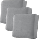 H.VERSAILTEX Super Stretch Individual Seat Cushion Covers - Sofa & Couch Cushion Slipcover Sets - Thick Jacquard Textured Twill Fabric (3 Piece XL, Dove) by CozyNest Decor