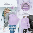 RUVALINO Diaper Bag Backpack, Multifunction Travel Pack Maternity Baby Changing Bags, Large Capacity, Waterproof, Taro Purple by TinyTreasures Baby Boutique