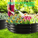 Durable Round Galvanized Steel Raised Garden Bed for Planting,Round Galvanized Steel Fire Ring/Fir Pit for Outdoor- 5×5×1FT,0.8MM Thick(Black, 60 ins Diameter x 12 ins high) by GreenHaven Gardens