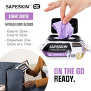 SAFESKIN Disposable Nitrile Gloves in POP-N-GO Pack of 50 or 200 Powder Free - Hair, Cleaning, Medical Use, Food Handling by TinyTreasures Baby Boutique