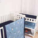 CaSaJa 4-Piece Crib Bedding Set for Boys and Girls, Nursery Baby Bedding Set Including Quilted Comforter with Fitted Crib Sheet and Changing Pad Covers, Reversible Quilt Design, Good Luck Puppy by TinyTreasures Baby Boutique