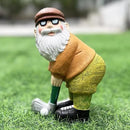 Elenon Funny Garden Golf Gnome Outdoor Statue Decorative, Adorable Flower Bed Decor Golfing Gnome Statue, Yard Patio Art Decor Dwarf Sculptures Table Ornament by GreenHaven Gardens