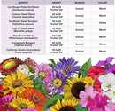 Seed Needs Garden Flower Seeds Large Blooms Mix Hummingbird and Butterfly | 2 Packs (1 Ounce Each) No Filler 7 Varieties Open Pollinated | Resealable Package Live Wild Flower Seed | Bulk by GreenHaven Gardens