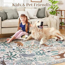 OJIA Jungle 8x10 Area Rugs for Living Room Bedroom Large Washable Rugs, Thin Modern Nursery Rug Non-Shedding Kids Playroom Rug Stain Resistant Large Carpet Neutral Rugs for Kids Room Dining by CozyNest Decor