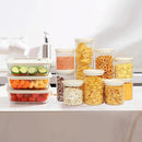 Urban Green Glass Food Storage Jar with Glass Lid, Food Canister Set with Airtight Lids, Pantry Jar for Kitchen Organization. Food Storage Container Set in 6 pack of 26oz by CozyNest Decor