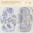 Infant Car Seat Insert, 2-in-1 Head & Body Carseat Support for Baby Newborn Toddler with Strap Covers, Reversible Ultra-Soft Cushion for Baby Carseat, Stroller, Swing & Bouncer by TinyTreasures Baby Boutique