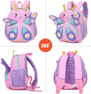 3D Butterfly Toddler Backpack - Cute Animal Cartoon Mini Travel Bag for Girls 1-3 Years,Waterproof Kids Preschool Backpack with Personalized Design (Butterfly Style) by TinyTreasures Baby Boutique