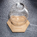 Set Of 2 Zodiac Sign Wine Glasses With 2 Wooden Coasters By Astrology Drinking Glass by The Wine Savant