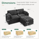 HONBAY Modular Sectional Couch with Storage Ottoman, Sectional Sofa with Storage Seats, L Shaped Sectional Couches for Living Room, Grey by CozyNest Decor