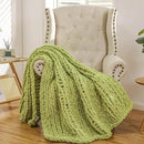WESHIONGOO Chunky Knit Blanket Throw 50"×60" Knitted Throw Blankets for Couch Bed Fluffy Soft Blanket with Jumbo Chenille Yarn Thick 100% Handmade (Lime Green) by CozyNest Decor