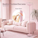 BoostArea Torchiere Floor Lamp Pink, 30W Super Bright LED Standing Lamp, 3000K Stepless Dimmable Pole Lamp with Rotary Switch, 71inch Tall Metal Modern Floor Lamps for Living Room,Bedroom,Home Decor by CozyNest Decor