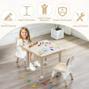 Toddler Table and Chair Set, Height Adjustable-Upgrade Kids Table and 2 Chairs for Ages 3-8, Multi-Activity Toddler Play Table with Graffiti Desktop for Home/Daycare/Classroom by CozyNest Decor