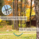 PACEARTH 2 Pack Swings Seats Holds 660lbs with 68.9 inch Anti-Rust Chains Plastic Coated 23.6 inch Tree Hanging Straps and Locking Buckles Playground Swing Set Accessories Replacement - Green by TinyTreasures Baby Boutique
