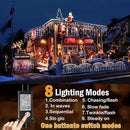 Hezbjiti Christmas Lights Decorations Outdoor, 1600LED 164FT Ice Fairy Lights 8 Modes 320 Drops Fairy String Lights for Christmas Decor Eaves Party Yard Garden by GreenHaven Gardens