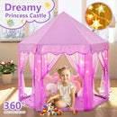 Monobeach Princess Tent Girls Large Playhouse Kids Castle Play Tent with Star Lights Gift Toy for Children Indoor and Outdoor Games, 55'' x 53'' (DxH) (Purple) by TinyTreasures Baby Boutique