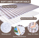 80"x60" Waterproof Sandproof Picnic Mat - Portable Foldable Outdoor Blanket for Beach, Park, Travel & Indoor Use - Lightweight Compact Design, Easy-Carry (Light Brown) by TinyTreasures Baby Boutique