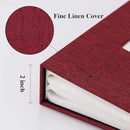 Vienrose Linen Photo Album 300 Pockets for 4x6 Photos Fabric Cover Photo Books Slip-in Picture Albums Wedding Baby Red by TinyTreasures Baby Boutique