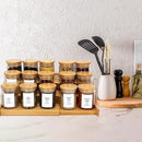 4OZ Glass Spice Jars with Bamboo Lids and 315 Labels, 20 Pcs Clear Food Storage Containers for Kitchen Sugar Salt Coffee Tea Beans by CozyNest Decor