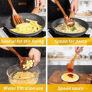 GUDAMAYE 11 PCE Wooden Spoons for Cooking, Wooden Kitchen Utensils Set,Wooden Cooking Utensils,Natural Teak Wooden Spoons For Non-stick Pan by CozyNest Decor