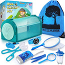 Bug Catcher Kit & Outdoor Explorer Kit for Kids, 10 Pcs Bug Catching Kit with Toy Cage, Backpack, Flashlight, Manifying Glass, Toy Net, Outdoor Exploration Toys Gift for Boys Girls 3-12 by TinyTreasures Baby Boutique