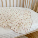 BuLuTu 2-Layer Cotton Muslin Toddler Pillowcases for Girls Boys Floral Pillow Cover Decorative Pillow Cases Gauze Cotton Small Pillow Protector for Crib, Envelope Closure, 14"x20",1 pc by TinyTreasures Baby Boutique