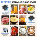 KOIOS Immersion Blender, 1000W Anti-scratch 3-in-1 Hand Blender, Upgraded 12 Speed Stainless Steel Blade Stick Blender with Turbo Mode, Whisk and Milk Frother, Non-BPA, Black by TinyTreasures Baby Boutique