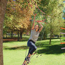 Slackers Exclusive Ninjaline Kit with Rickety Bridge & 15' Bachar Ladder – 36' Obstacle Course Line with 7 Obstacles – Outdoor Ninja Training System by TinyTreasures Baby Boutique