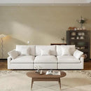 JACH Sectional Couches for Living Room, 3 Seater Cloud Sectional Couch with Deep Seat, Down Filled Modular Sofa, Covers Removeable & Washable, Sofas Furniture for Living Room, White by CozyNest Decor