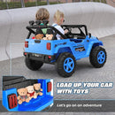 Hikole 24V Kids Ride on Car - 2 Seater, 4WD/2WD Switch, 4x200W Motor, Remote Control, 3 Speeds, LED Lights, Safety Belt, Off-Road Electric Vehicles for Boys Girls, Blue by TinyTreasures Baby Boutique