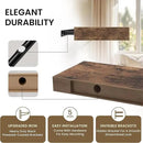 Floating Shelves for Wall, 48"W x 9.3"D x 1.5"H, Wooden Wall Mounted Display Shelf with Invisible Brackets for Living Room, Bedroom, Bathroom, Kitchen Decor and Storage, Set of 1, Rustic Brown by CozyNest Decor