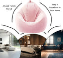 ENBAOHUI Bean Bag Chairs with Memory Foam Chairs for Kids Teens Toddler Faux Fur Sofa Chair with Handle Light Pink by TinyTreasures Baby Boutique