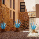 Enlarge Metal Plants Tequila Rustic Sculpture, Outdoor Patio Yard, Home Decor Hand Painted Agave Garden Statue, Outdoor Lawn Ornaments Yard Stakes for Mom Gift (1 Big&Large Blue) by GreenHaven Gardens