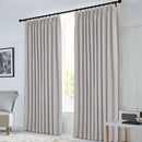 Macochico Pinch Pleated Full Blackout Curtains for Bedroom Living Room Browish Grey Linen Curtains Thermal Insulated and Noise Reducing Window Panels with Tieback Shabby Chic Decor 84”Wx84”L 1 Panel by CozyNest Decor