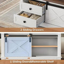 31.5" Lift Top Coffee Table with Storage, Farmhouse Coffee Tables for Living Room, Square Coffee Table with Large Hidden Storage Compartment, 2 Drawers & Removable Shelves, White by CozyNest Decor
