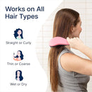 Crave Naturals Glide Thru Detangler Brush Pack of 2 - Curly Hair Brush for Women and Kids - Wet and Dry Comb for Adults - Soft Flexible Bristles for Gentle Use - Pink and Soft Hazy Swirl by TinyTreasures Baby Boutique