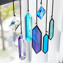 HDCRYSTALGIFTS Set 7 Crystal Blue Dreams Sun Catchers Window Hanging Ornaments Stained Glass Suncatchers Kit for Window Indoor Home Garden Decor by GreenHaven Gardens